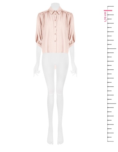 Blouse ample en tissu léger mélangé à la viscose avec manches chauve-souris Rinascimento
