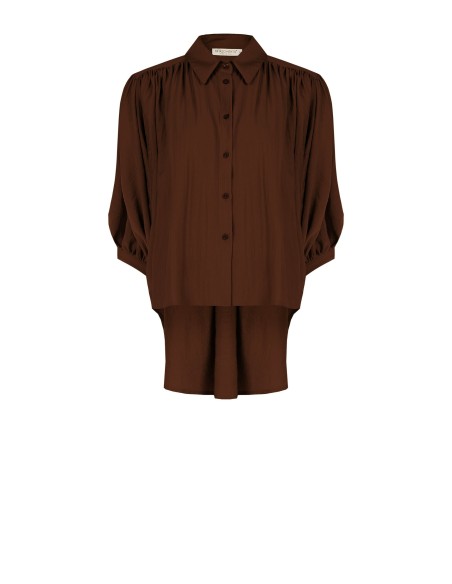 Blouse ample en tissu léger mélangé à la viscose avec manches chauve-souris Rinascimento