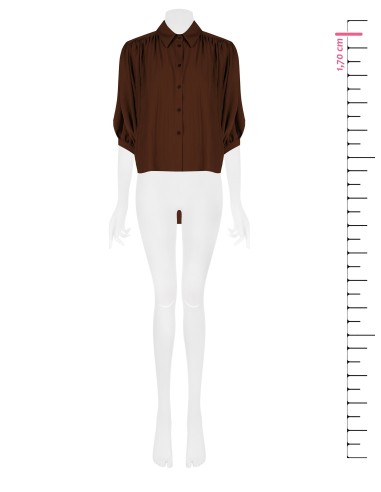 Blouse ample en tissu léger mélangé à la viscose avec manches chauve-souris Rinascimento