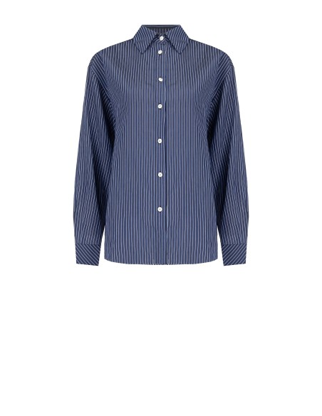 Blouse fluide en mélange de viscose à effet légèrement froissé Rinascimento