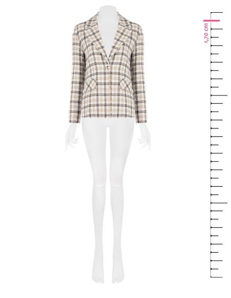 Veste en tweed avec bouton à logo RR Rinascimento