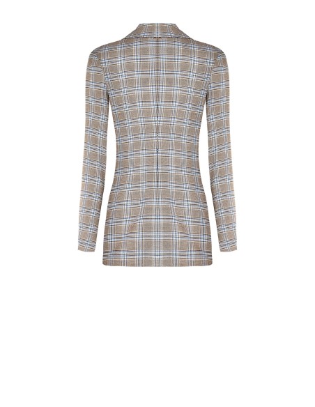 Veste blazer cintrée longue à motif prince-de-Galles Rinascimento