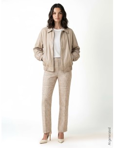 Blouson bomber en similicuir à effet légèrement froissé Rinascimento