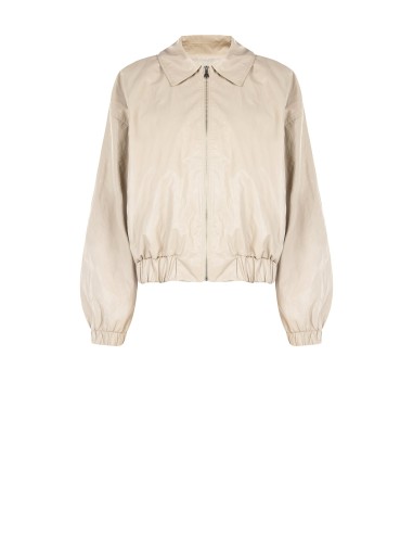 Blouson bomber en similicuir à effet légèrement froissé Rinascimento
