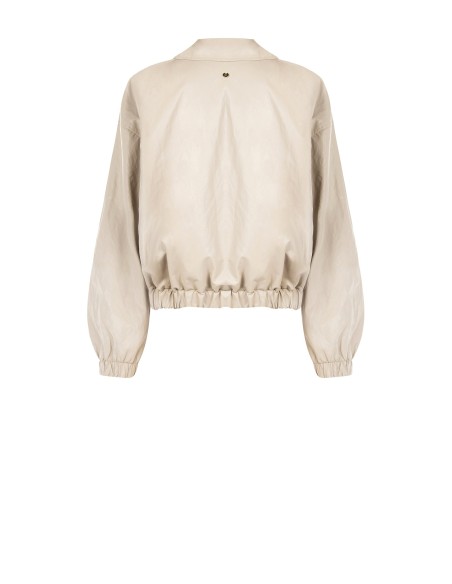 Blouson bomber en similicuir à effet légèrement froissé Rinascimento