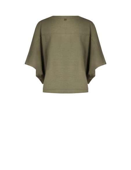 Sweat-shirt oversize court en mélange de viscose Rinascimento