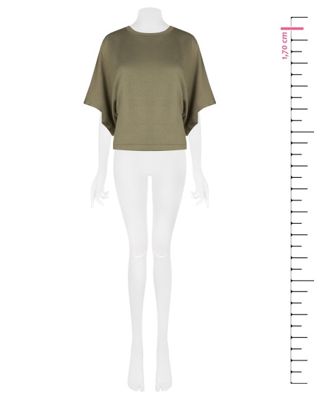 Sweat-shirt oversize court en mélange de viscose Rinascimento