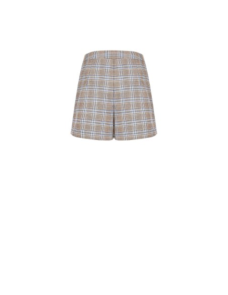 Jupe-culotte courte à motif prince-de-Galles et plis sur le devant Rinascimento