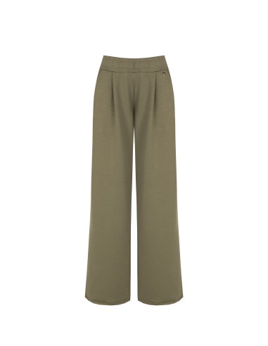 Pantalon palazzo extra-large en mélange de viscose avec taille élastiquée Rinascimento