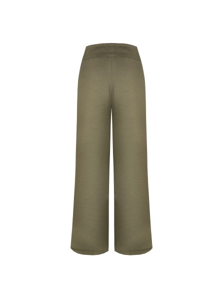 Pantalon palazzo extra-large en mélange de viscose avec taille élastiquée Rinascimento