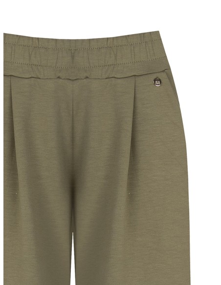 Pantalon palazzo extra-large en mélange de viscose avec taille élastiquée Rinascimento