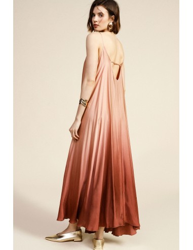 Robe longue avec bretelles et décolleté en V ombré Dixie