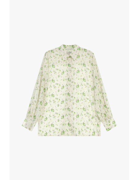 Dixie overhemd met bloemenprint, klassieke kraag en lange mouwen