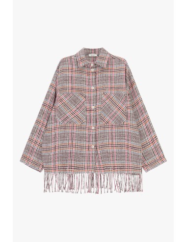 Chemise à franges et poches avant imprimées Dixie