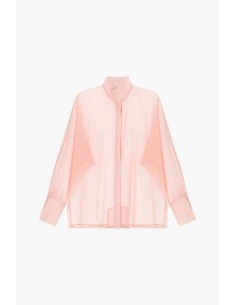 Doorschijnend oversized shirt met mao-kraag Dixie 2