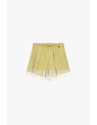 Short à coupe régulière avec bordure de dentelle florale Dixie