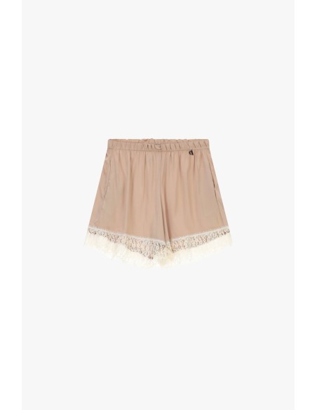 Regular fit-short met kanten bloemenrand Dixie