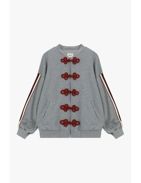 Sweatshirt Zip Details Frogs Fit Wide Dixie