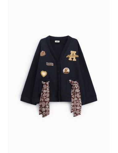 Sweatshirt sans capuche Boutons Patch Details Dixie