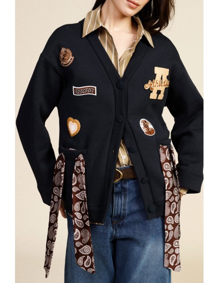Sweatshirt sans capuche Boutons Patch Details Dixie