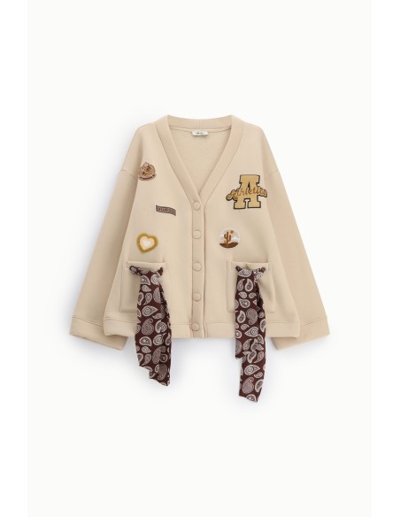 Sweatshirt sans capuche Boutons Patch Details Dixie