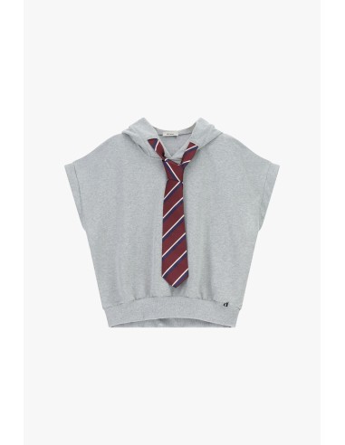 Hoodie met capuchon en decoratieve stropdas Dixie