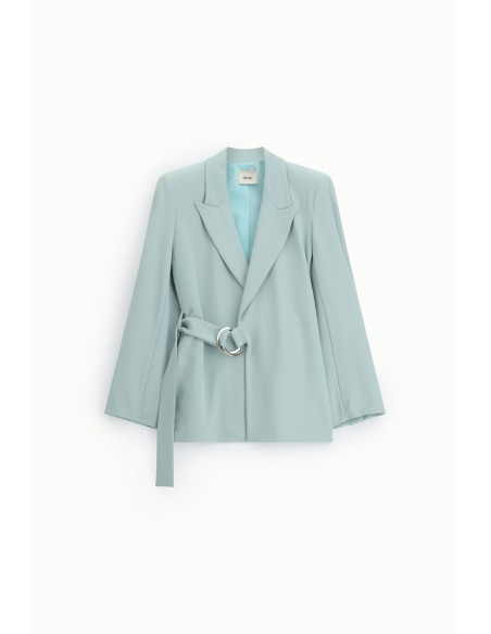 Blazer avec ceinture à anneau et revers classiques Dixie