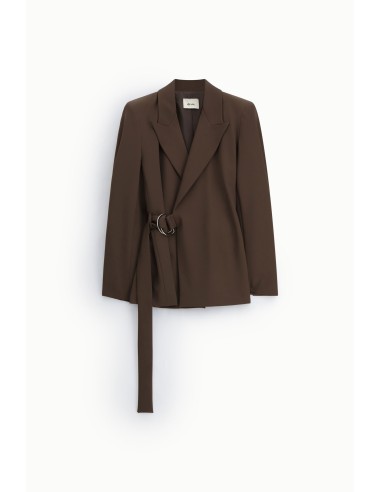 Blazer avec ceinture à anneau et revers classiques Dixie
