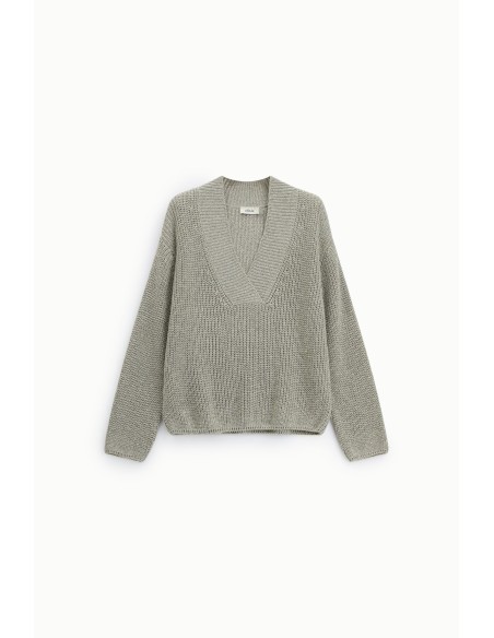 Dixie Coarse V-neck Sweater