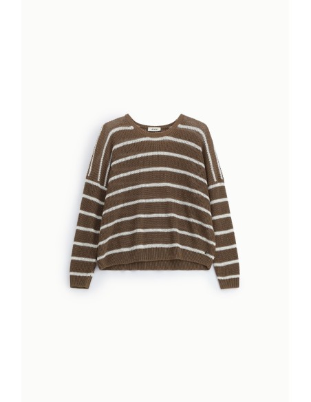 Dixie Long-Sleeve Striped Sweater