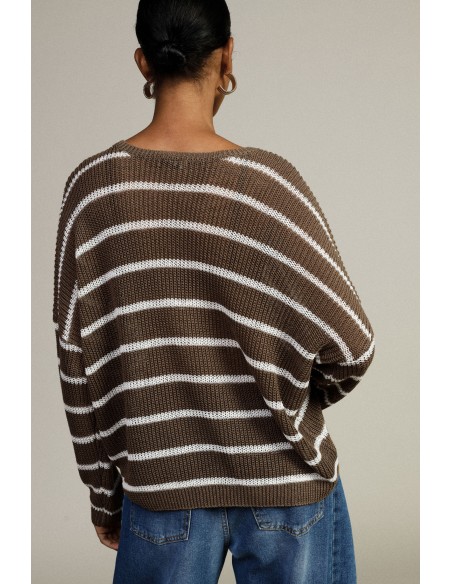 Dixie Long-Sleeve Striped Sweater