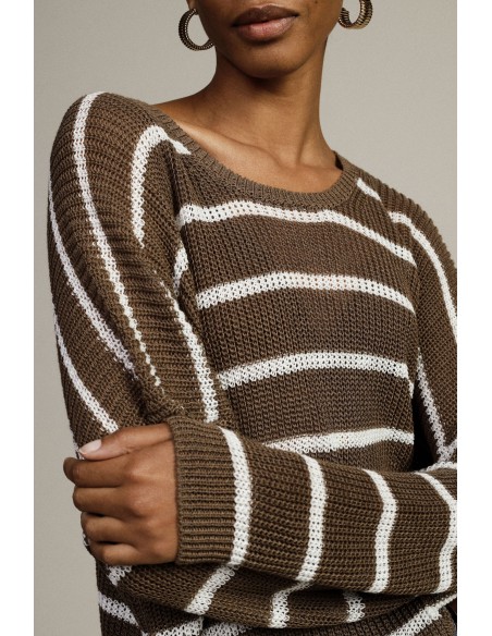 Dixie Long-Sleeve Striped Sweater