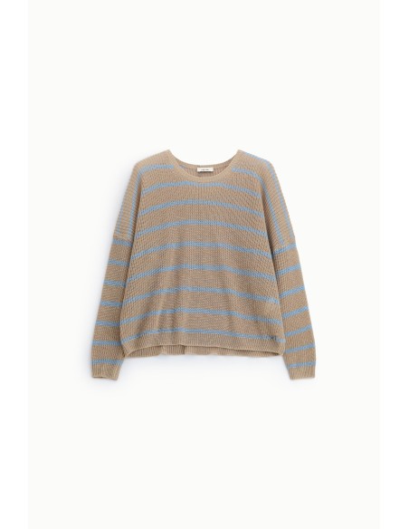 Dixie Long-Sleeve Striped Sweater