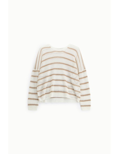 Dixie Long-Sleeve Striped Sweater