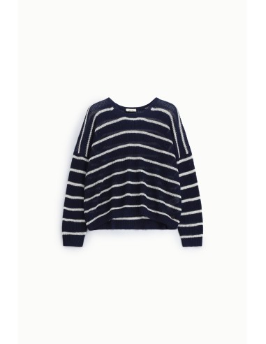 Dixie Long-Sleeve Striped Sweater