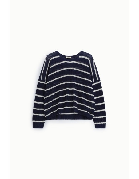 Dixie Long-Sleeve Striped Sweater