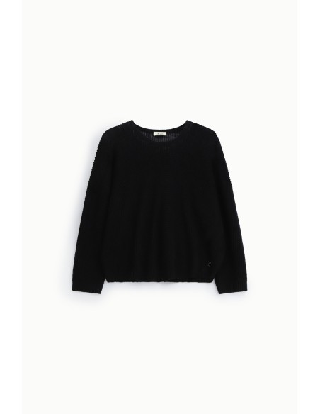 Dixie Relaxed Fit Wide Knit Crew Neck Sweater