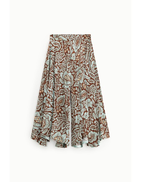 Brede Palazzo-broek met bloemenprint Dixie