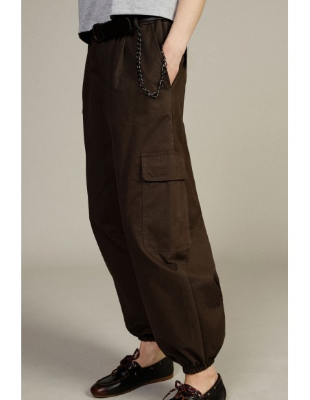 Cargo broek met zakken en afneembare riem Dixie