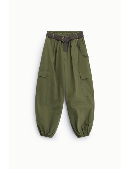 Pantalon avec poches cargo et ceinture amovible Dixie