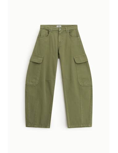 Dixie Palazzo-cargobroek met zijzakken en hoge taille