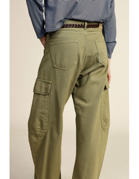Palazzo Pantalon Cargo Poches latérales Taille haute Dixie
