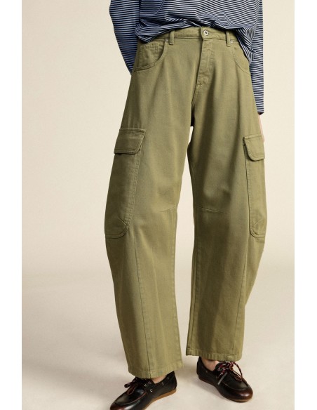 Palazzo Pantalon Cargo Poches latérales Taille haute Dixie