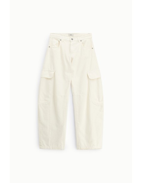 Dixie Palazzo-cargobroek met zijzakken en hoge taille