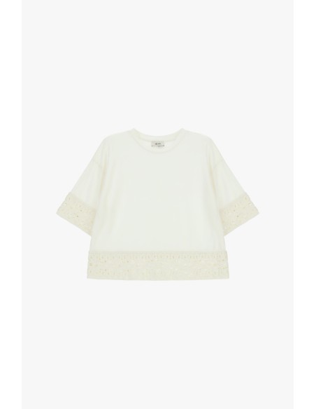 Dixie - T-shirt à manches courtes avec détails perforés
