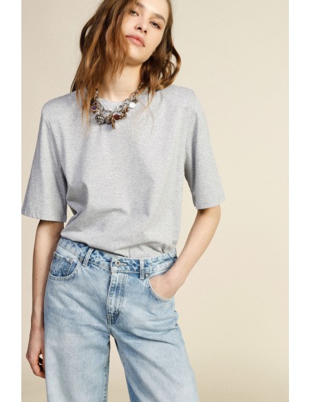 Dixie T-shirt met ronde hals, normale pasvorm en korte mouwen
