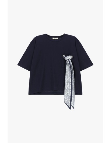 T-Shirt Boxy Fit avec mouchoir décoratif Dixie