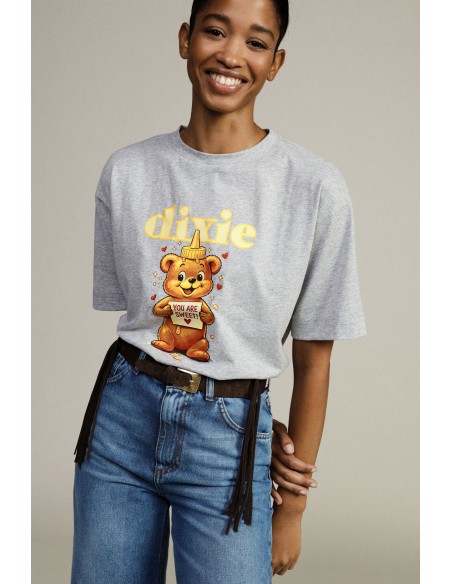 T-Shirt Bears Print Regular Fit Crew Neck Dixie