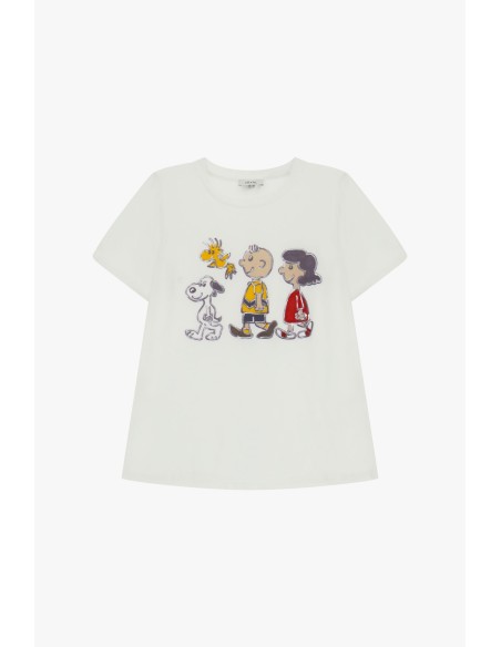 T-shirt met korte mouwen en een Dixie-personageprint aan de voorkant