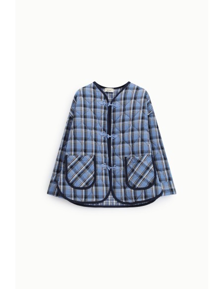 Veste matelassée à carreaux avec fermeture à glissière Dixie